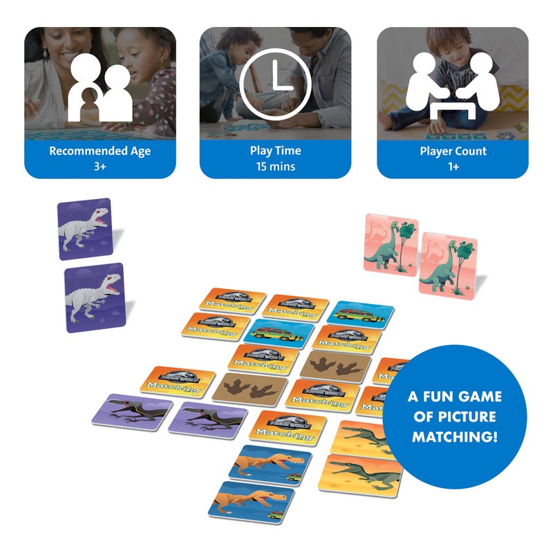 Wonder Forge Jurassic World Matching Game - Glow-in-the-Dark Dinosaur Memory Challenge for Kids Ages 3 and Up - Educational Fun for Family and Preschool Play - Image 2